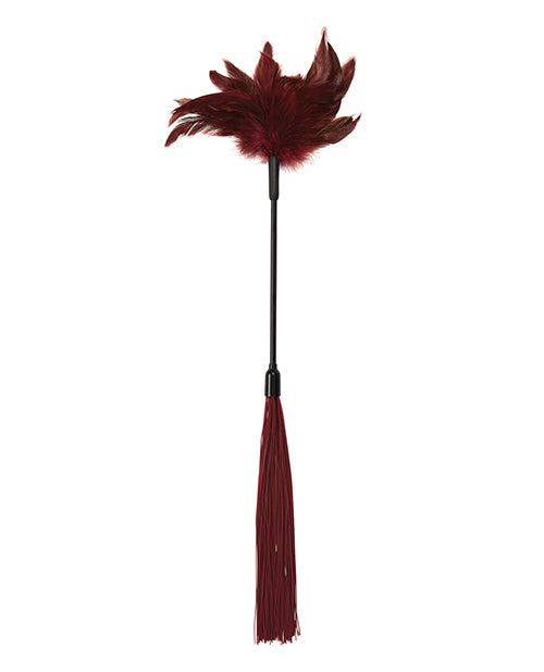 Sex &amp; Mischief Enchanted Feather Tickler - Burgundy